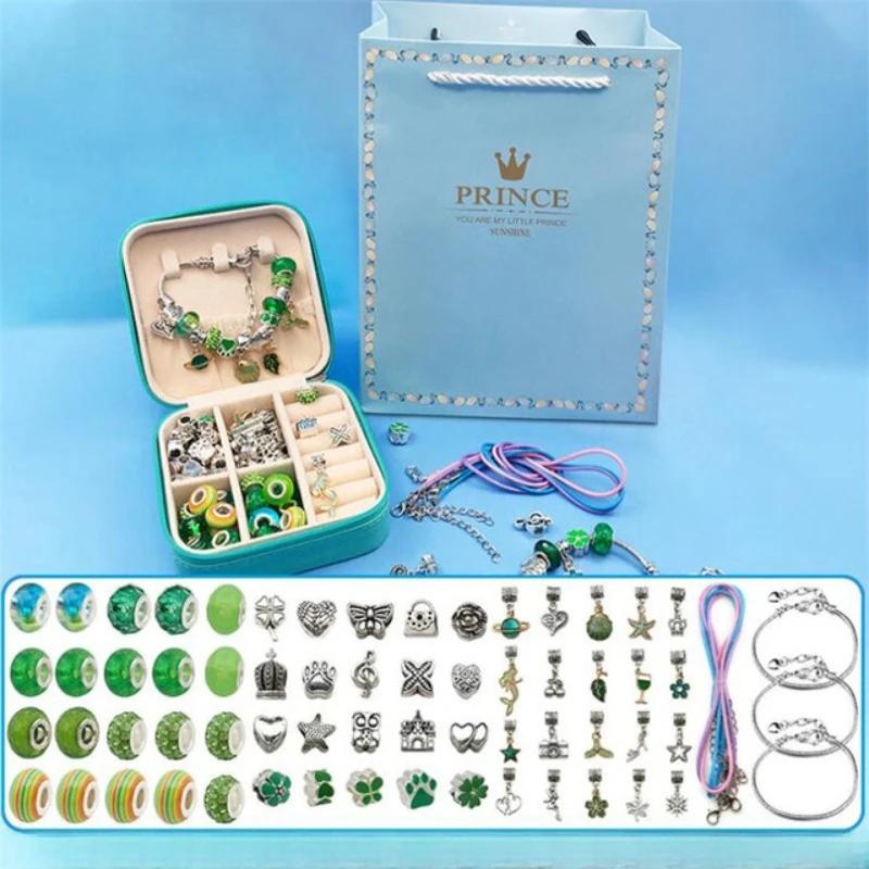 

DIY Beading Craft Kit,Assortment of Loose Beads & Spacers, Materials & Essential Tools for Making Bracelets and Necklaces