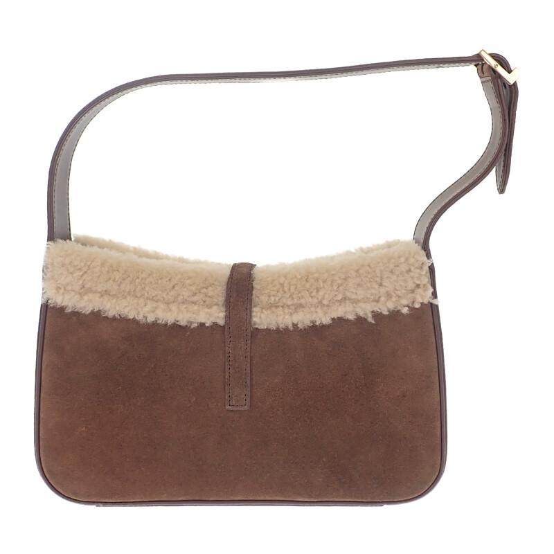 Saint Laurent 65722811ZLW Shoulder Bag Brown Suede/Bore Women