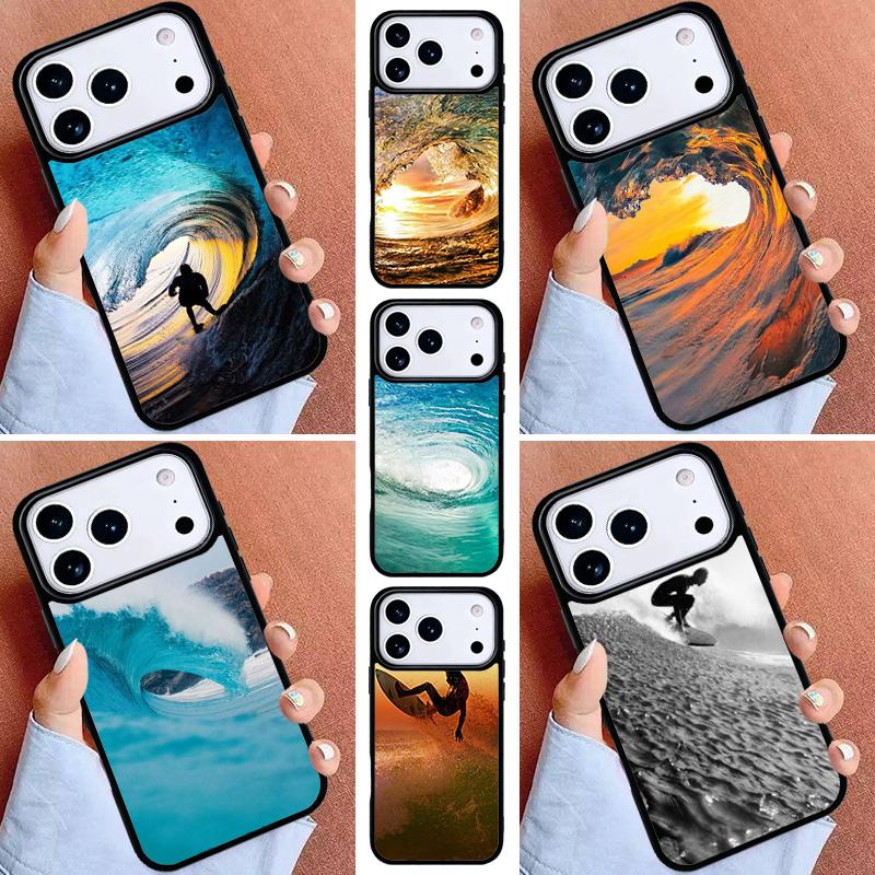Surfing Wave Phone Case for iPhone 17ProMax 12 13 14 15 16e 17 Pro Max Plus Air Cover