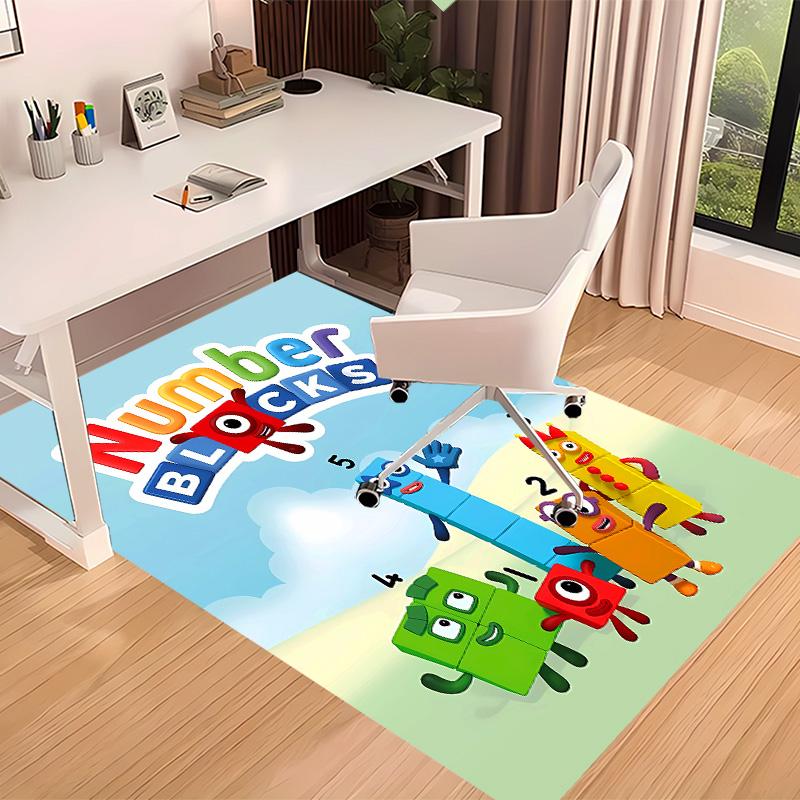 Tappeto Assorbente Lavabile Stampato Numberblocks, Tappetini Antiscivolo per Bagno, Tappeti da Cucina, Tappetino Yoga, Ingresso Soggiorno, Tappeti da Campeggio Picnic