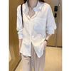 Japanese Retro Shirt Women's Autumn 1116 New Korean Version Versatile Loose and Thin Fashionable Stacked Temperament Top
