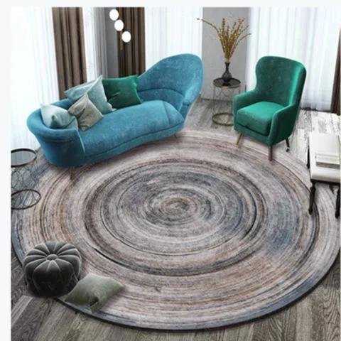 Light Luxury Round Carpet for Girls, Bedside Rugs, Children's Hanging Basket, Computer Chair Floor Mat, Bedroom, Living Room, Ho