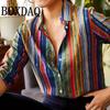 Women'S Simple Shirts New Floral Print Shirts Summer Vintage Lapel Button Tops Elegant Fashion Long Sleeve Blouses Casual