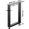 Schwarzes Metall-Tischbein-Set 2 Stück Stahl-Tischbeine 28x23 Zoll Esstischbeine Bürotischbeine Computertischbeine Stahl-Bankbeine Landhausstil