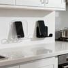 2 Stück Wandmontage Handy-Regal für Smartphones Platzsparendes Design Acryl Handyhalter für Home Office Schlafzimmer