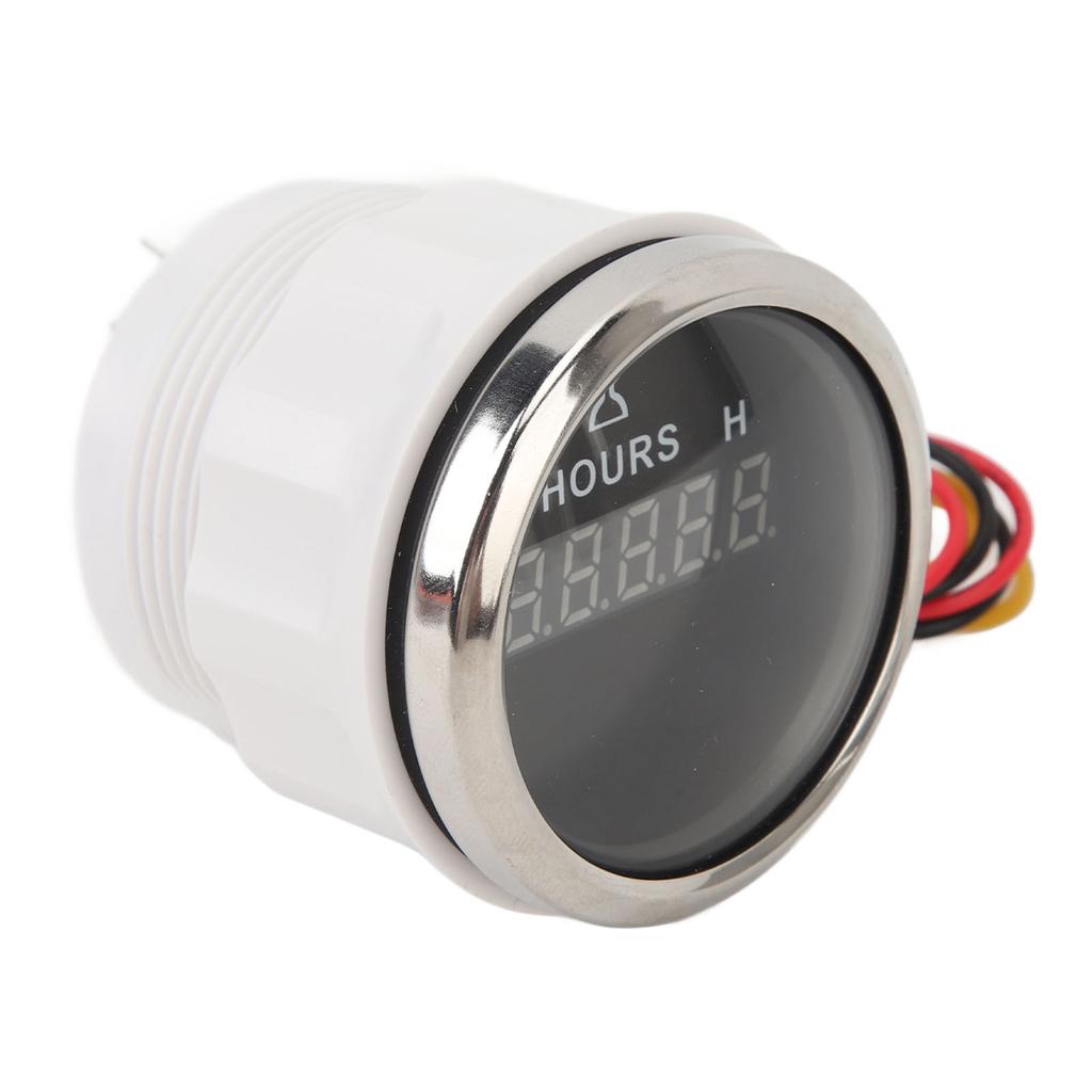 932V 52MM Boat Round Digital Hour Meter High   Hourmeter Round Gauge for RVs Yachts Fishing Boats