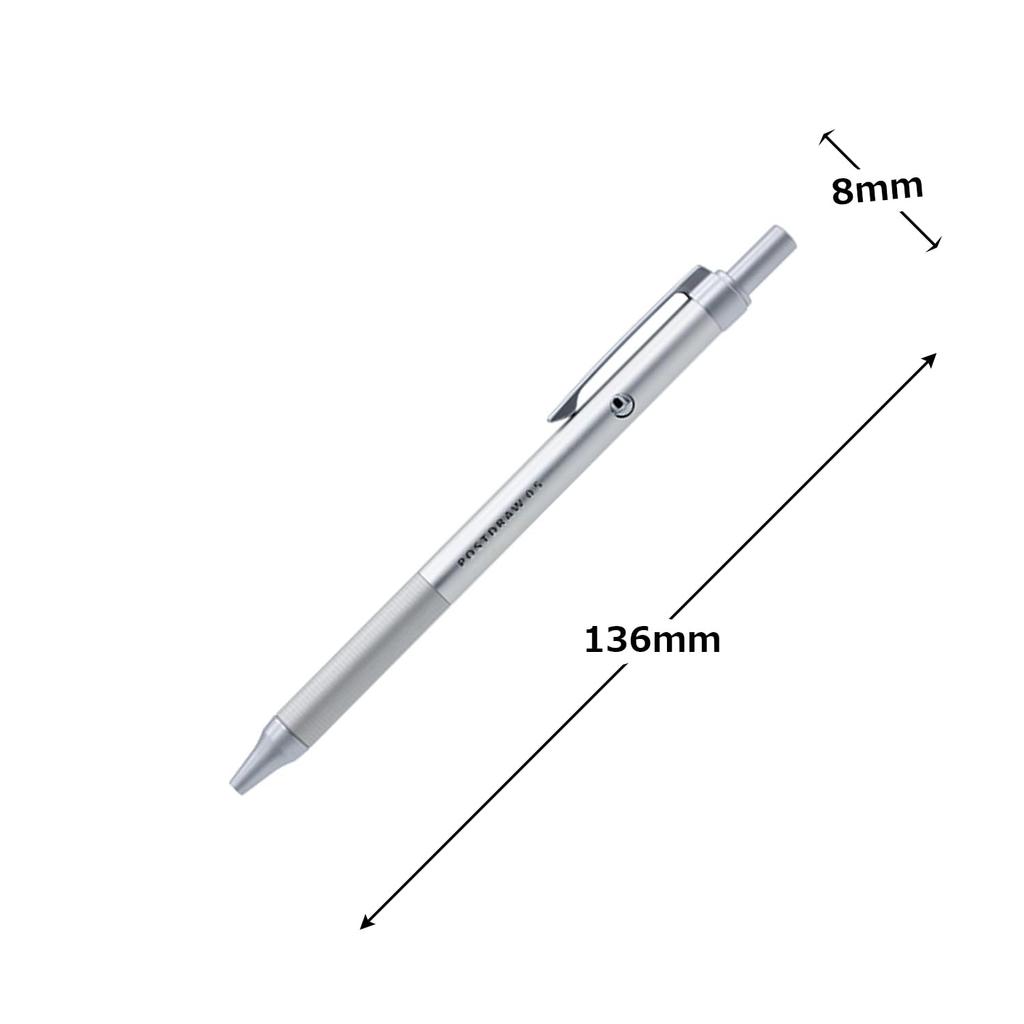 Portaminas mecánico Luddite PostDraw de 0.5", Blanco, LDB-MP3SV-05