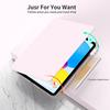 For iPad Air 11 (2025)/(2024) Case PU Leather Rotating Stand Tablet Cover Detachable Transparent Back