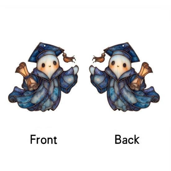 Ghost-Themed Pendant Sun Catcher Art Peaceful Atmosphere Sunlight Reflection Ornament Home Garden Decor