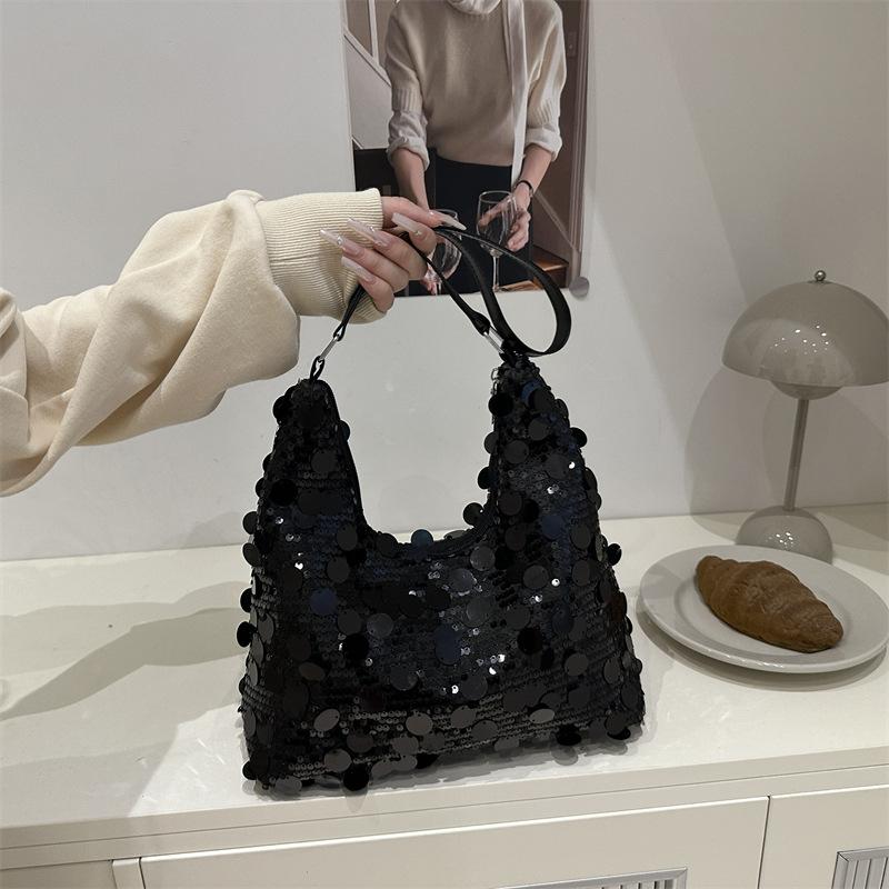 

Сумка-тоут в стиле иностранных пайеток, нишевая сумка Spice Girls, женская, большой вместимости, для поездок на работу, трендовая, модный дизайн, универсальная сумка через плечо