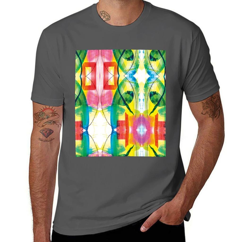 Pattern Nature Flowers Abstract Watercolor Gift Trend Tshirt Plus Size Quick Dry Sports Tee