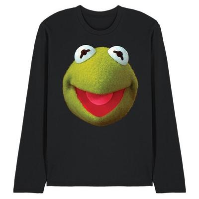 The Muppets Unisex Adult Kermit Face Long-Sleeved T-Shirt