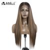 Noble Synthetic Lace Front Wig 30Inch 13X7 Straight Lace Wig Blonde Ombre Glueless Wigs For Women Cosplay Lace Wig Synthetic
