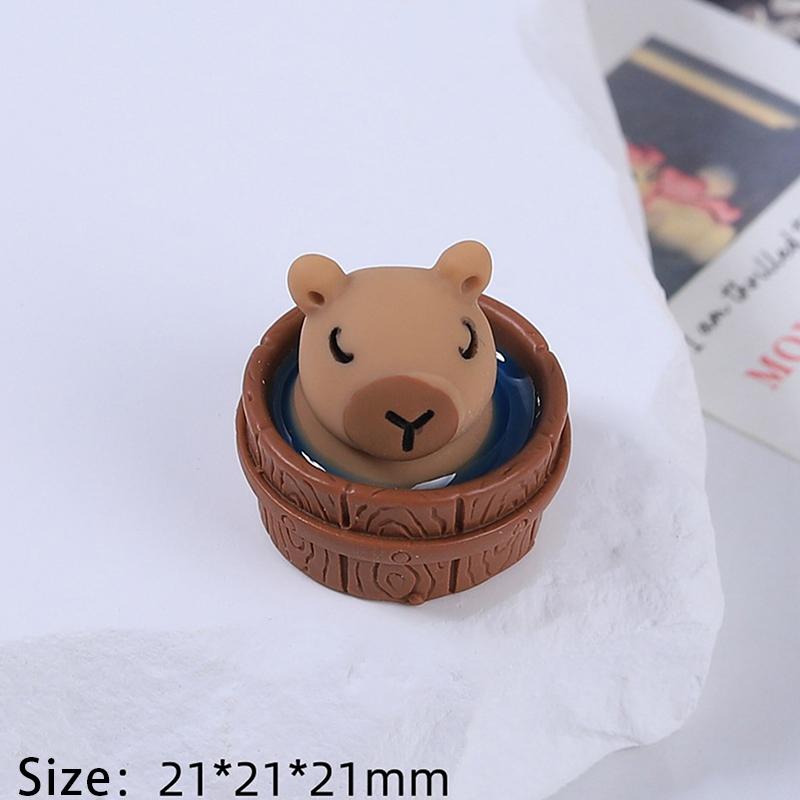 Luminous Mini Capybara Resin Miniature Figurine Glow At Night Fairy Garden Decoration Diy Ornament Cute Desk Decoration