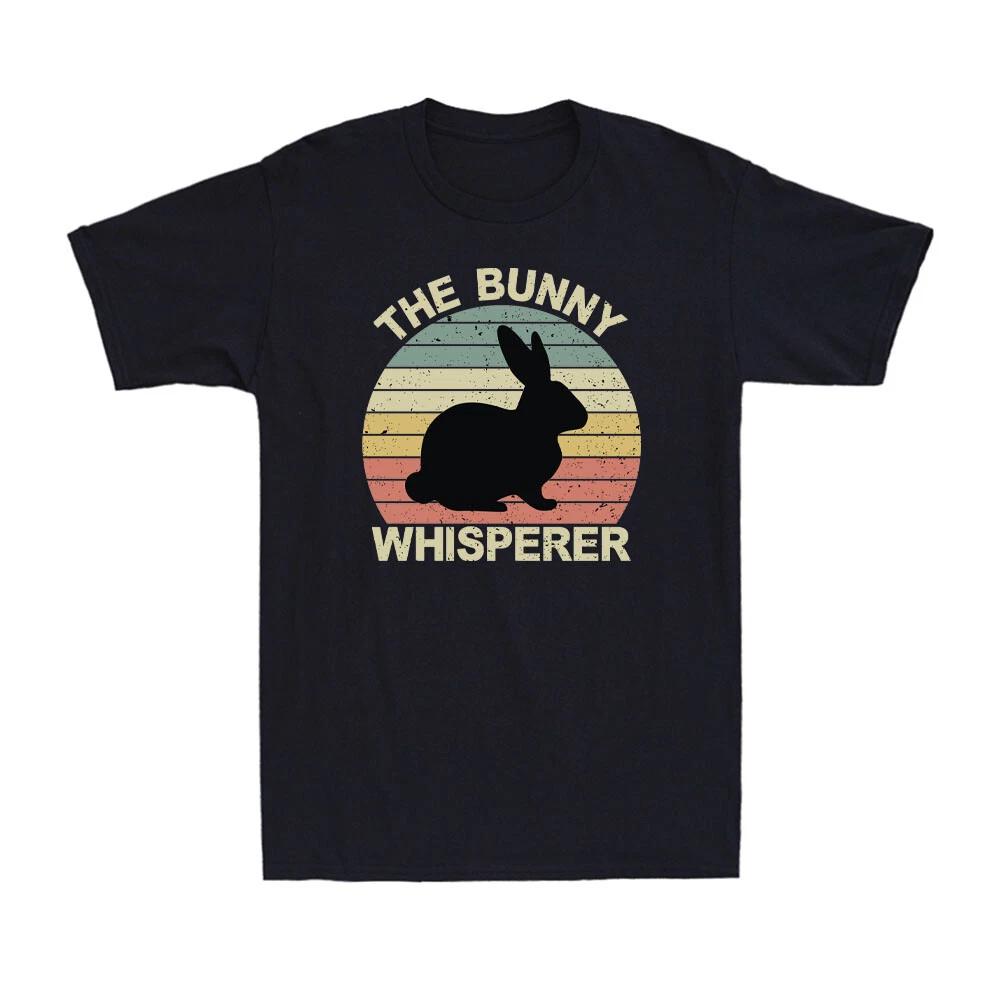 Bunny Whisperer Funny Gift for Rabbit Bunny Lover Retro Vintage Men s T-Shirt XXL