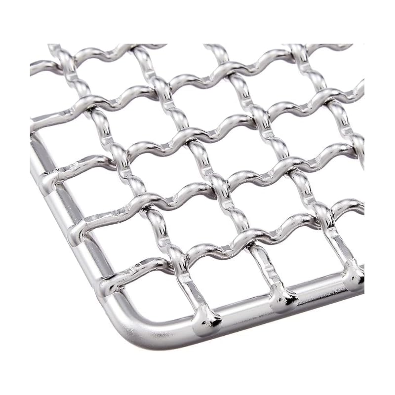 Washable Stainless Steel Grill Grates, Square, Reusable, Durable, Crimped, BBQ Grill, 300 x 400mm (30 x 40cm), Set of 5