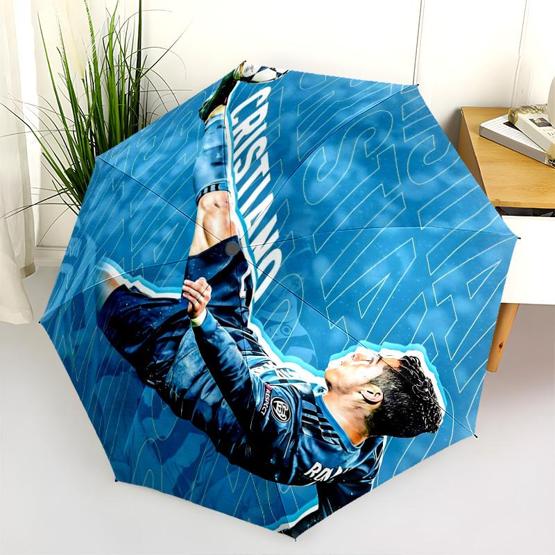 Number 10: Soccer Legend Action Folding umbrella travel Suitable for all seasons light Umbrella Three folds