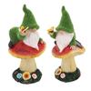 Gardon Mushroom Light Statue Resin Lifelike Unique Warm Light Garden Gnome Mushroom Sculptures for Outdoor Decoration