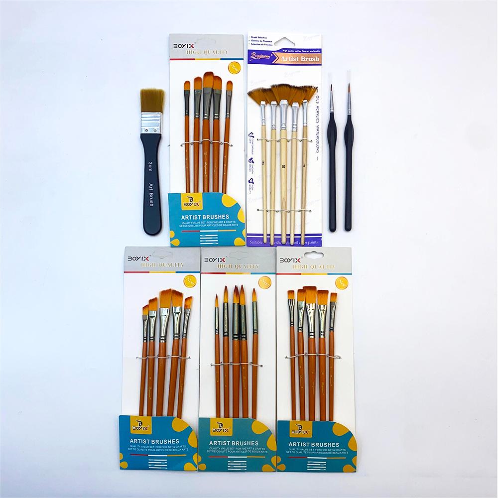 

Набор художественных кистей из нейлона и дерева, 32 штуки, для студентов и масляной живописи 32pcs Brush Set