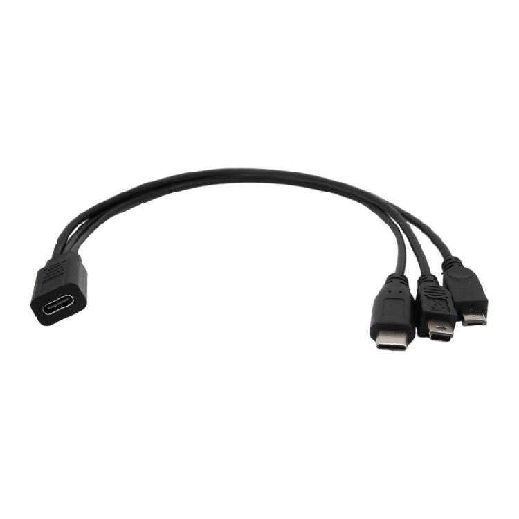 

USB C Splitter Cable Highly speed Charging Sync Durability Cord for Phones Tablets 11.81inch Compactly Design Travel Friendly