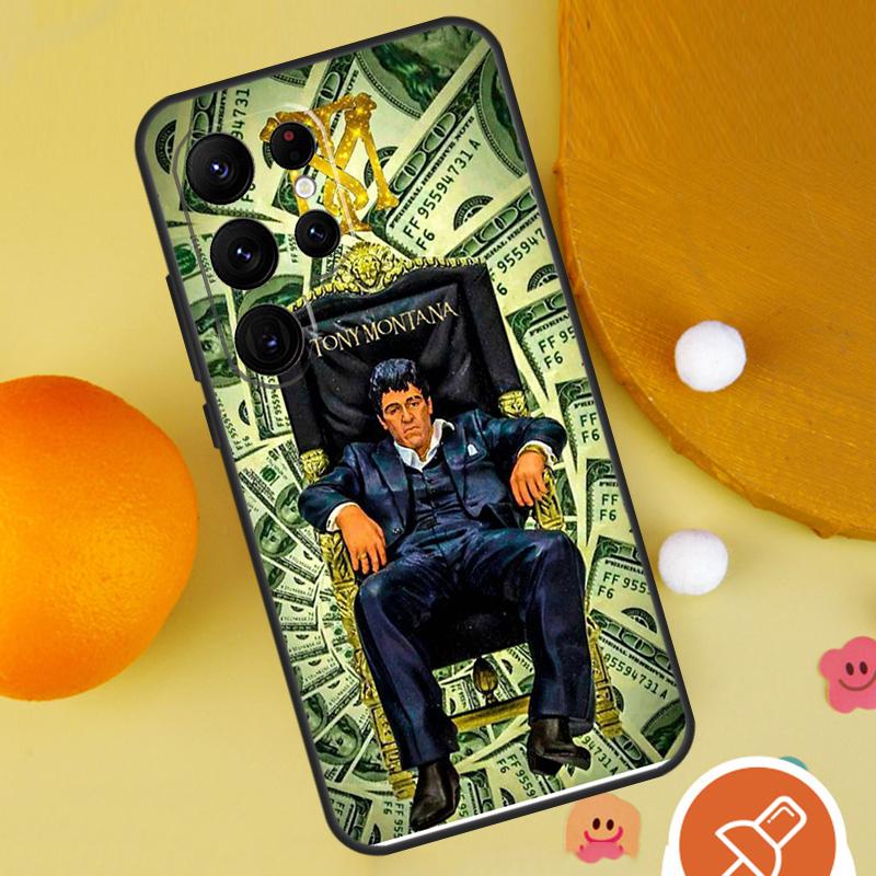 Scarface Tony Montana Phone Case For Samsung Galaxy S25 Ultra S24 S23 S22 Ultra S9 S10 S20 Plus S21 FE Funda Cover