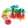 Wooden Geometric Shape Sorter Stacking Puzzle Matching Games Montessori Sensory Developmental Toys For Kids Boys Girls