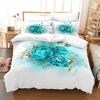 Floral Bedding Set 3D Printed Spring Fragrant Flowers Skin-Friendly King Queen Size Duvet Cover Set with Pillowcase for Girls