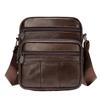 Bolso Bandolera para Hombre de Cuero Genuino Nuevo de Piel de Vaca Moda Bolsos de Hombro Pequeño Informal de Negocios de Cuero