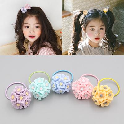 Corda per capelli per ragazze, decorazione floreale brillante, fascia per capelli, fermaglio per coda di cavallo
