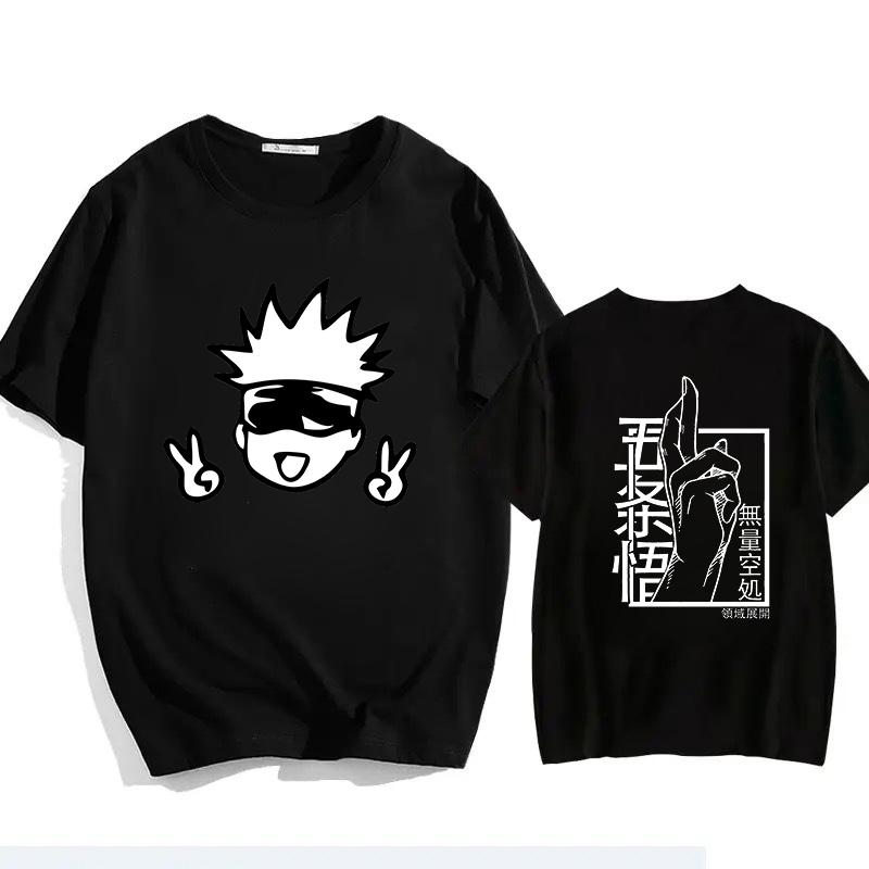 Japanese Jujutsu Kaisen Gojo Anime T-shirt Unisex Manga Gojo Satoru Graphic T Shirts Short Sleeve Tee Y2k T-shirts Summer Tops