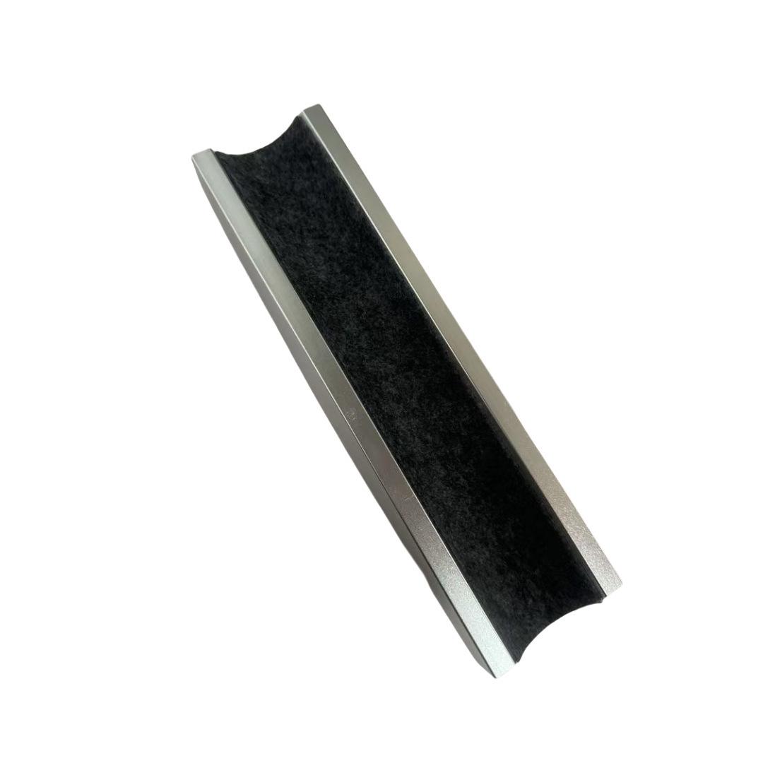 Wooden Electric Guitar Neck Rest with Semi-Circular Aluminum Design for Fret Repair Short Standard Neck Rest (Aluminum)