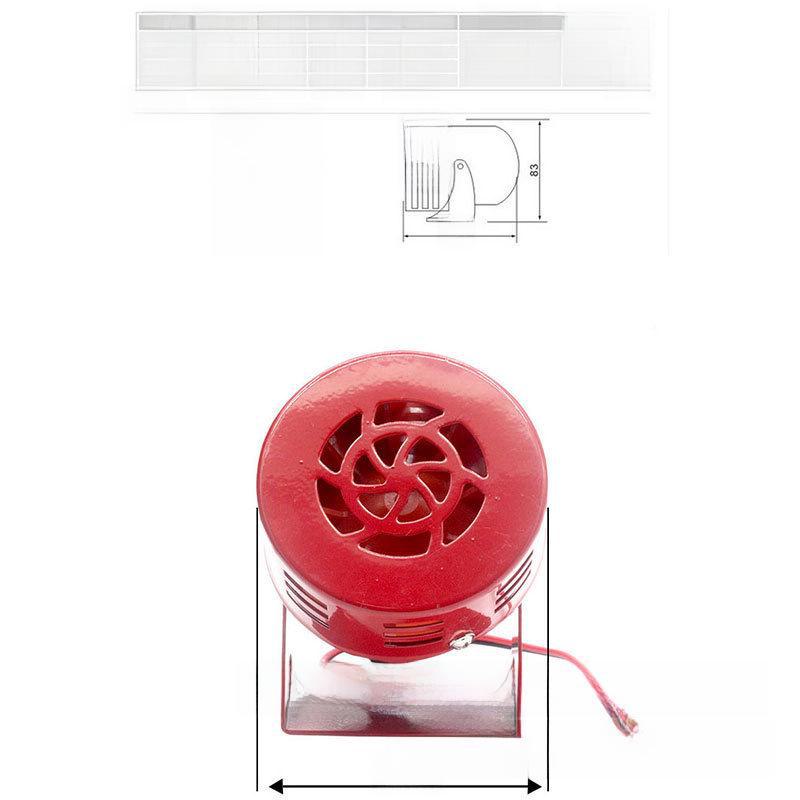 Taibang MS190 Mini Motor Alarm Buzzer with Gold Shell (12V/24V/220V) - Red