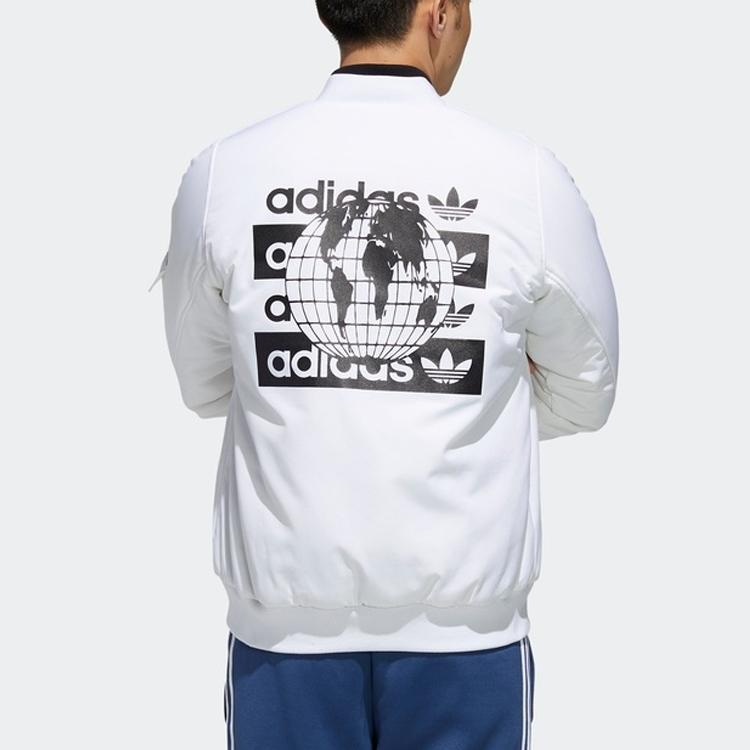 Adidas Originals Trefoil Reversible Bomber Jacket Men Jackets White FT6896