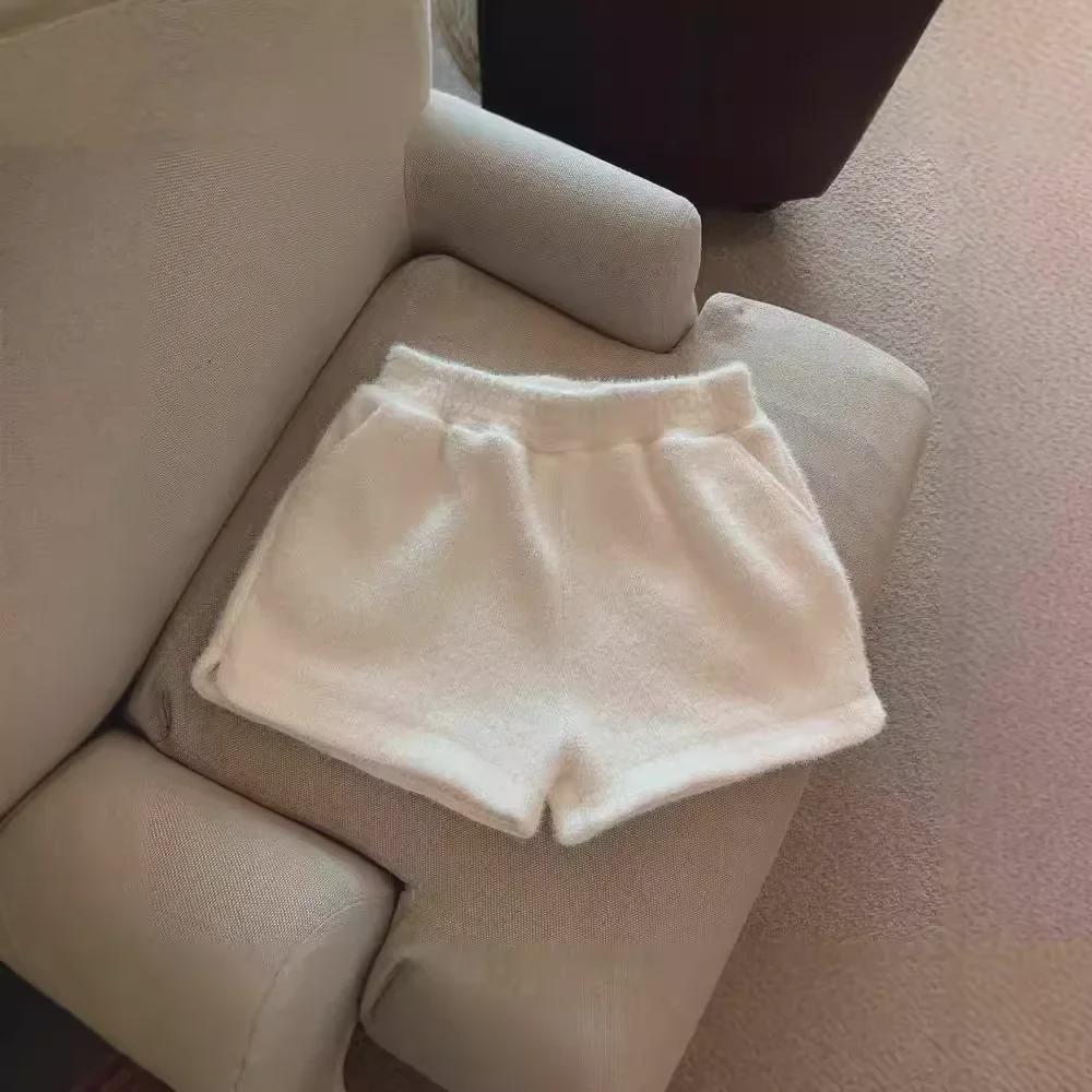 Women's High-Waisted Mink Velvet Wide-Leg Pants for Autumn/Winter