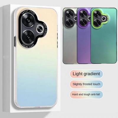 Buntes silbernes Laser-Farbverlaufsgehäuse für POCO F6 POCO F6 Pro X6 Pro F5 Pro X5 F4 F3 Frosted Acrylic Camera Protect