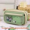 Transparentní pouzdro na tužky Kawaii Velkokapacitní vodotěsná krabička na pera pro dívky Kosmetická taštička Psací potřeby Kancelářské školní potřeby