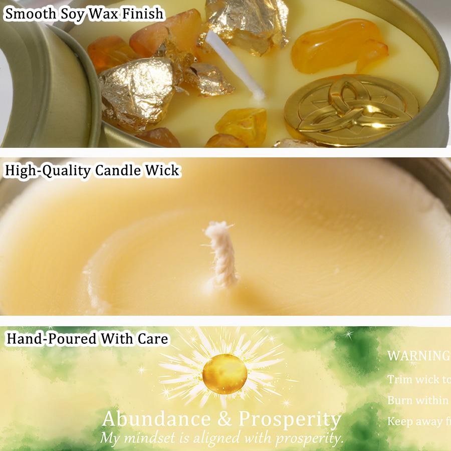 Scented Candles 3oz Law of Attraction Abundance Manifestation Energy Boosting Christmas Home Decoration Candle Holders Gift