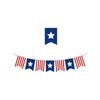 Patriotic with Star and Stripe Pattern for Indoor Outdoor Event Decor Hanging Flag Garland for Celebrations Parties