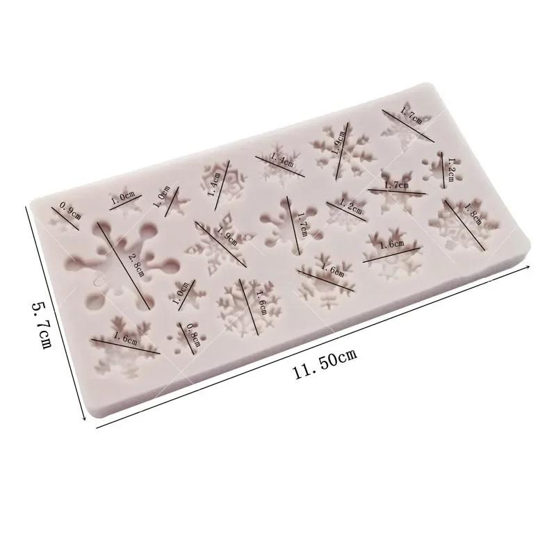 1PCS Snowflake Shape Cake Mold Silicone Snow Fondant Mold Sugar Craft Cake Tool Snow Fondant Christmas Winter Decor
