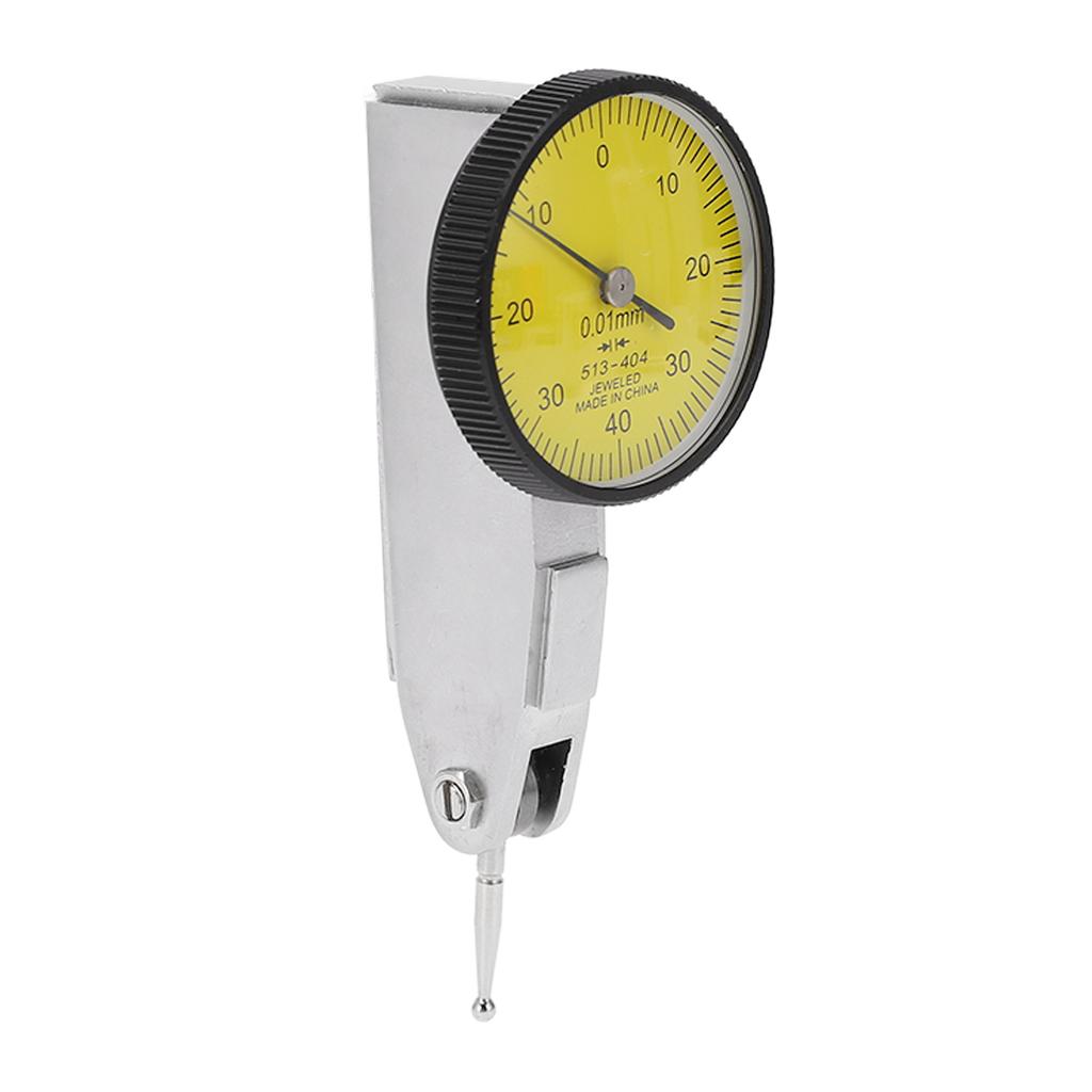 Dial Test Indicator 0mm 40mm 0mm Range 0.01mm Accuracy Precise Yellow Dial Test Indicator Gauge
