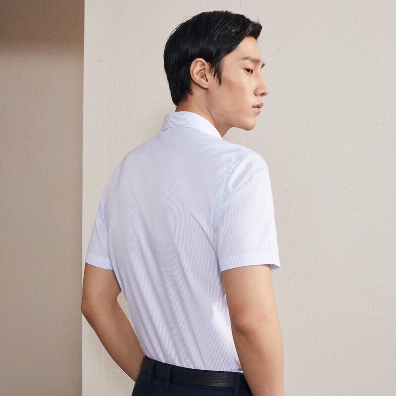 YOUNGOR Men's Business Casual Short Sleeve Shirt