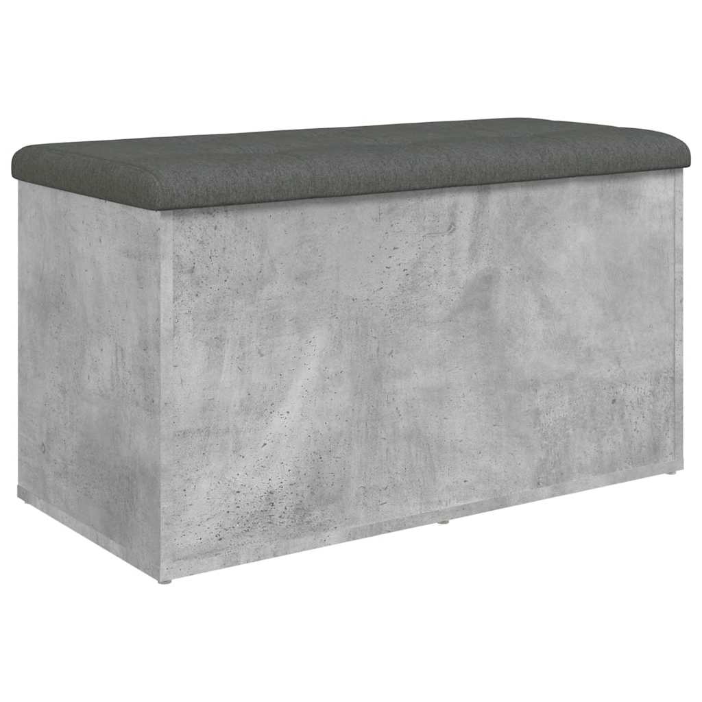 Storage Bench In Concrete Grey 82 X 42 X 45 Cm Wood Based Material