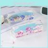 Cute Pony Transparent Pvc Pencil Case With Large Capacity For School Students