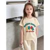 Children's Cartoon Print Pure Cotton Short-Sleeve T-Shirt for Older Kids, 2026 New Summer Style, Unisex Clothing, Ins