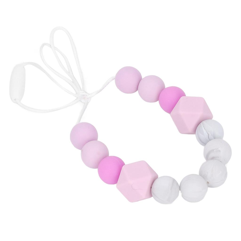 Baby Zahnkette Kleinkinder Exquisite Weiche Silikon Perlen Kauspielzeug Zahnkette für Zahnfleischmassage