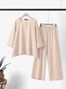 2023 Chinese Style Plus Size Women's Retro Pants Set: Solid Color Cotton Linen Casual Long Sleeve Loose Fit