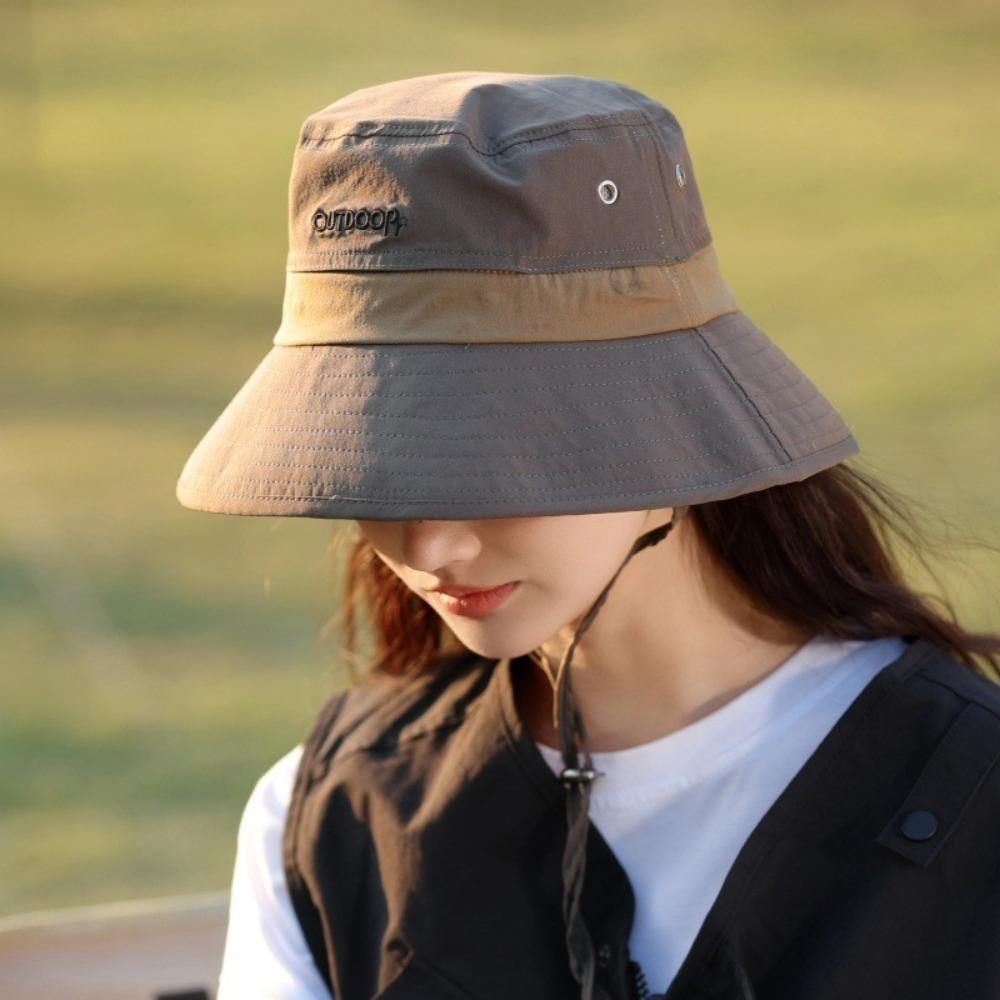 

Панама с защитой от УФ-лучей, дышащая шляпа рыбака, новая шляпа от солнца, женская темно серый