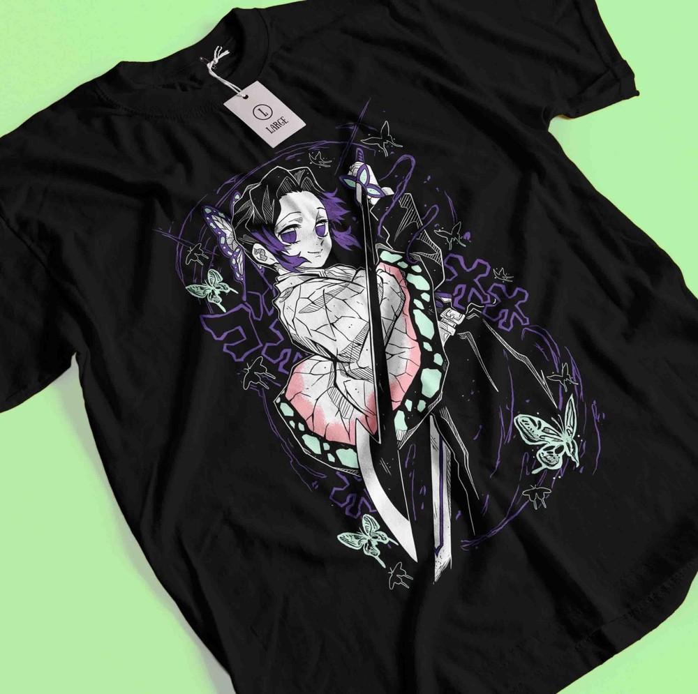 Demon Slayer Shirt Shinobu Kocho Tshirt Tanjiro T-Shirt Muzan Doma Kokushibo Tee