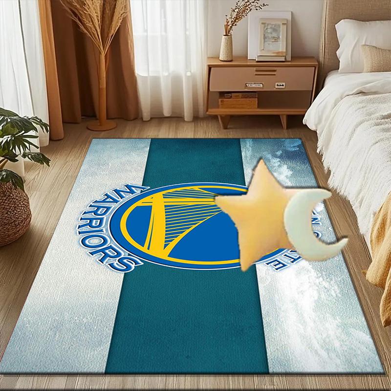 Golden State Warriors Logo Rug Game Carpet, Floor Mat for Bedroom Living Room Entryway Rug, Home Decor Idea Gift for Christmas birthday
