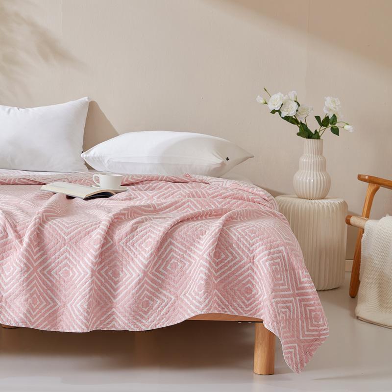 Three Layer Pure Cotton Blanket Air-condition Blanket Summer Cooling Blanket Pure Cotton Single/Double Blanket